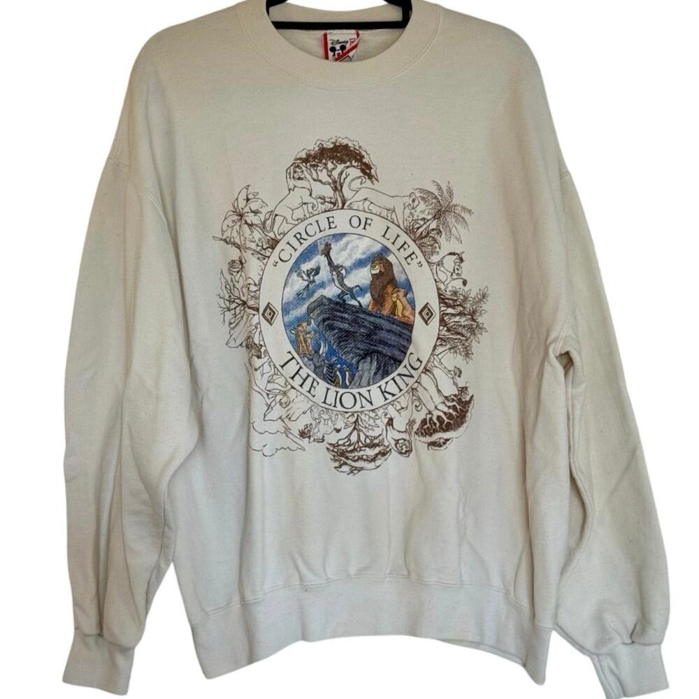 Vintage 90s Lion King Circle of Life Disney Movie Promo Crewneck Adult L/XL